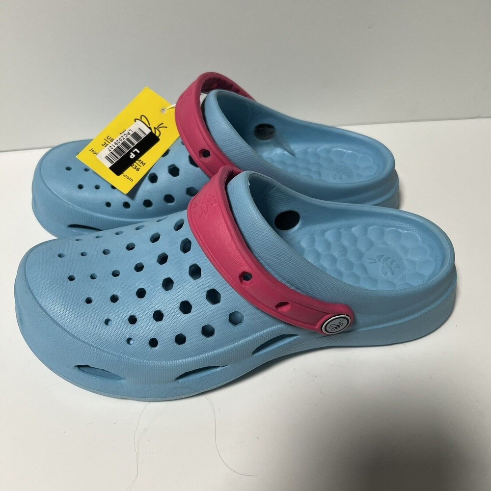 Joybees Clog Sandals Blue And Pink Youth Size 5 NEW